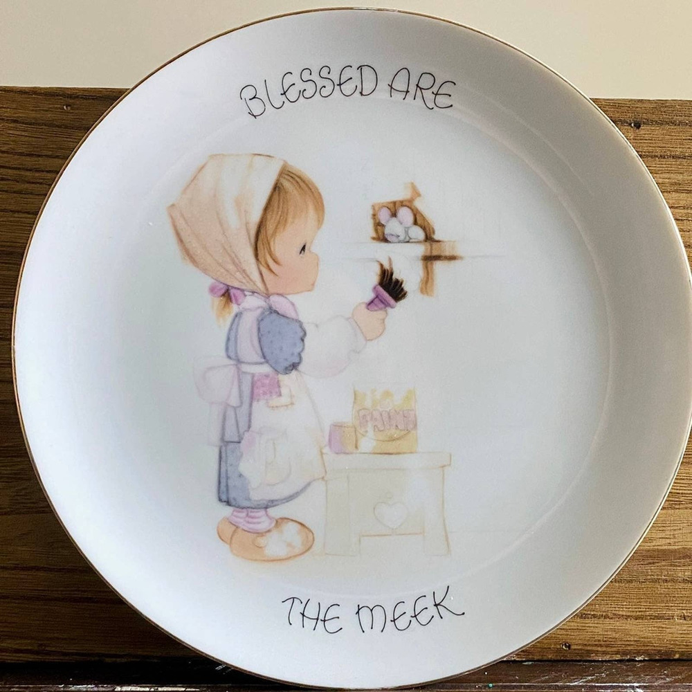 Vintage Precious Moments Blessed are the Meek Collector Plate